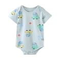 thumbnail image 1 of YEPGAR Newborn Infant Bodysuits Short Sleeve Summer Soft Cotton Cotton Newborn Onesies Infant Clothes Boys Blank Baby Onesies for 0-24 Months (A14 Mint Green, 3-6 Months), 1 of 4