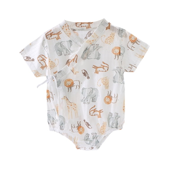 YEPGAR Newborn Infant Bodysuits Short Sleeve Summer Soft Cotton Cotton Newborn Onesies Infant Clothes Boys Blank Baby Onesies for 0-24 Months (A16 Beige, 3-6 Months)
