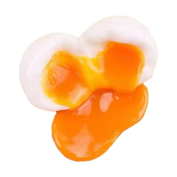 YEPGAR Soft Boiled Egg Simulation Stress Cube Gel Filled Kneadable Gadget Adults Travel Classroom Relaxing Sensory Plaything (Brick Red, One Size)