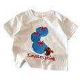 thumbnail image 1 of YEPGAR Toddler Boy Summer Graphic Short Sleeve T Shirts Casual Comfortable Baby Tee (White, 18-24 Months), 1 of 6