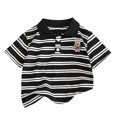 thumbnail image 1 of YEPGAR Toddler Boy Summer Short Sleeve T Shirts Color Block Embroidery Baby Graphic Tees For Boys (Black, 6-7 Years), 1 of 3