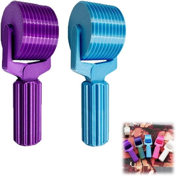YEPOLERCE 2 PCS Diamond Painting Roller Tool, 3D Printed Detachable Hand Roller for DIY Rhinestone Embroidery Art