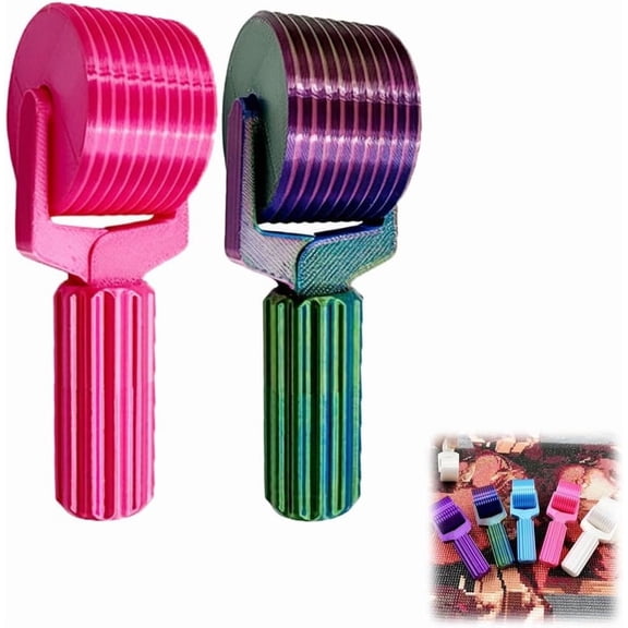YEPOLERCE 2 PCS Diamond Painting Roller Tool, 3D Printed Detachable Hand Roller for DIY Rhinestone Embroidery Art