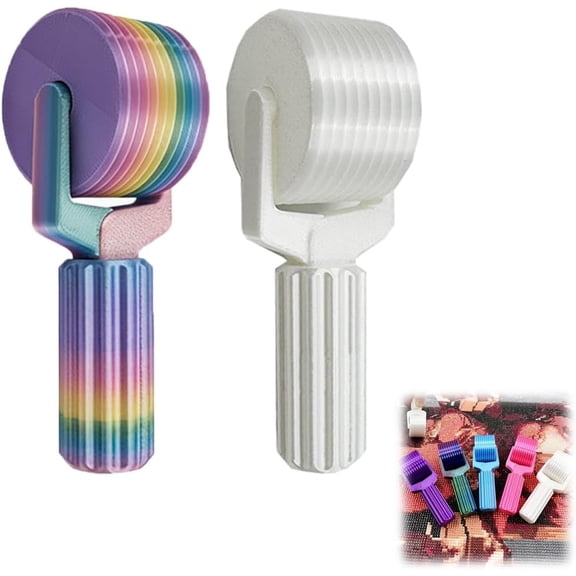 YEPOLERCE 2 PCS Diamond Painting Roller Tool, 3D Printed Detachable Hand Roller for DIY Rhinestone Embroidery Art