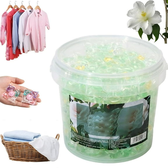 YEPOLERCE 5 In 1 Laundry Beads, 5 in 1 Laundry Pods with Fabric Softener & Scent Beads - Deep Cleaning Detergent Capsules, Long-Lasting Freshness for All Fabrics