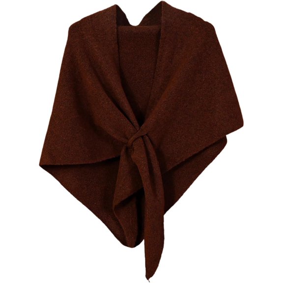 YEPOLERCE Chic Shawl With Loop, Soft Knitted Poncho Shawl Wrap for Women, Versatile Wrap for Office Evening Daily Use