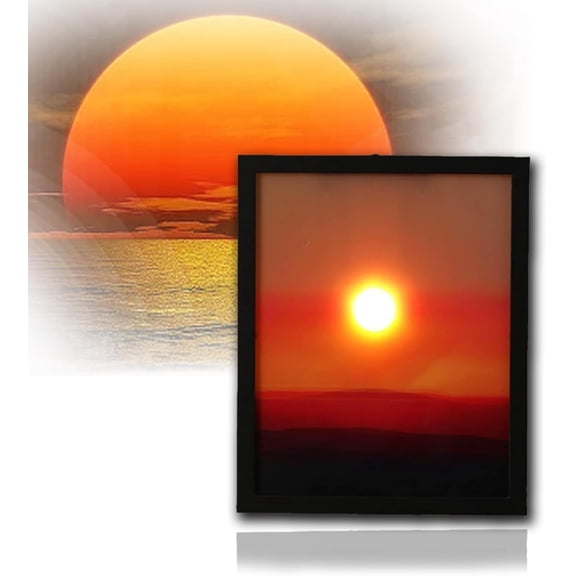 YEPOLERCE Creative Sunset Hand Pulled Night Light with Adjustable Height, Wall Mounted Rising Falling Lamp with Dimmable Brightness for Bedroom Living Room Home Decor