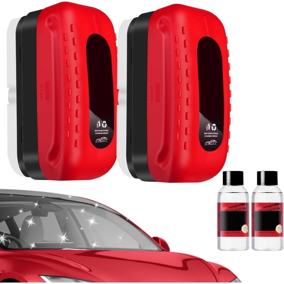 YEPOLERCE Efficient Car Glass Oil Film Cleaning Board, 2026 Upgrade Universal Automotive Tool with Refill Pads for Windshield Clarity & Anti-Fog Protection