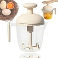 thumbnail image 1 of YEPOLERCE Ergonomic Multi-blade Manual Egg Mixer, Semi-Automatic Rotating Egg Whisk for Whipping Baking and Cooking, 1 of 6