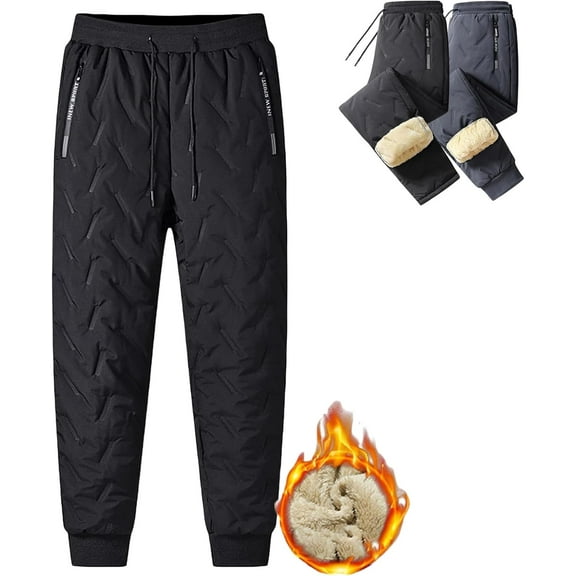 YEPOLERCE Fleeceactive - Unisex Fleece-Lined Waterproof Pants, Outdoor Winter Snow Pants for Men and Women