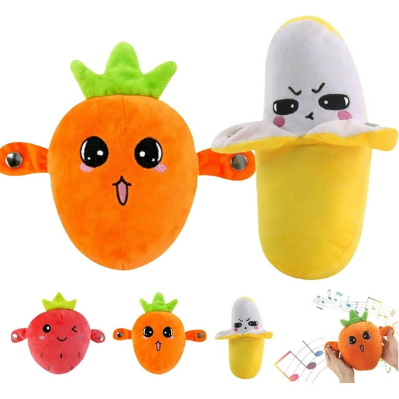 YEPOLERCE Interactive Sensor Music Doll with Piano and Musical Sensing Ears, Montessori Fruit Sensors Melody Toy with Beat Piano and Cute Design