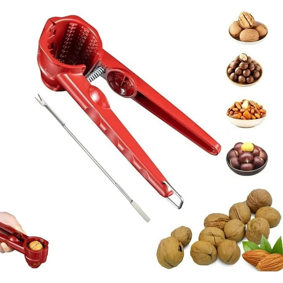 YEPOLERCE Multifunction Nutcracker with Non Slip Handle, Heavy Duty Tool for Cracking Pecan Walnut Chestnut All Hard Shell Nuts
