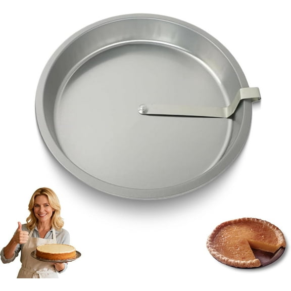 YEPOLERCE Perfectrelease Cake Pan, 9.8 Inch Nonstick Baking Pan with Quick-Release Lever for Easy Cake Removal, Oven Safe Round Cake Mold for Baking