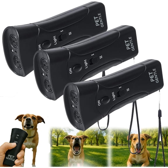 YEPOLERCE Pet Gentle Anti Barking Device, Ultrasonic Bark Deterrent Device with 3 Training Modes, Pet Gentle Trainer for Small Medium Large Dogs, Stop Excessive Barking