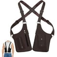 thumbnail image 1 of YEPOLERCE Premium Leather Adjustable Underarm Shoulder Bag for Men Women, Anti-Theft Hidden Storage Armpit Holster, 1 of 7