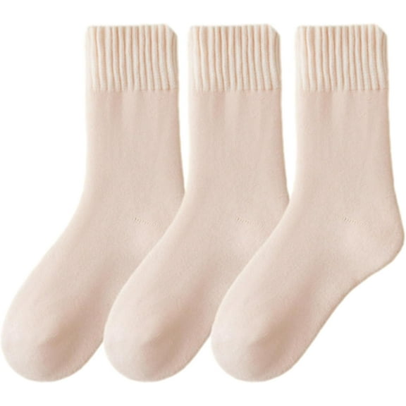 YEPOLERCE Saturatione Winter Thermal Socks for Women, Soft Warm Plush Stockings for Cold Weather
