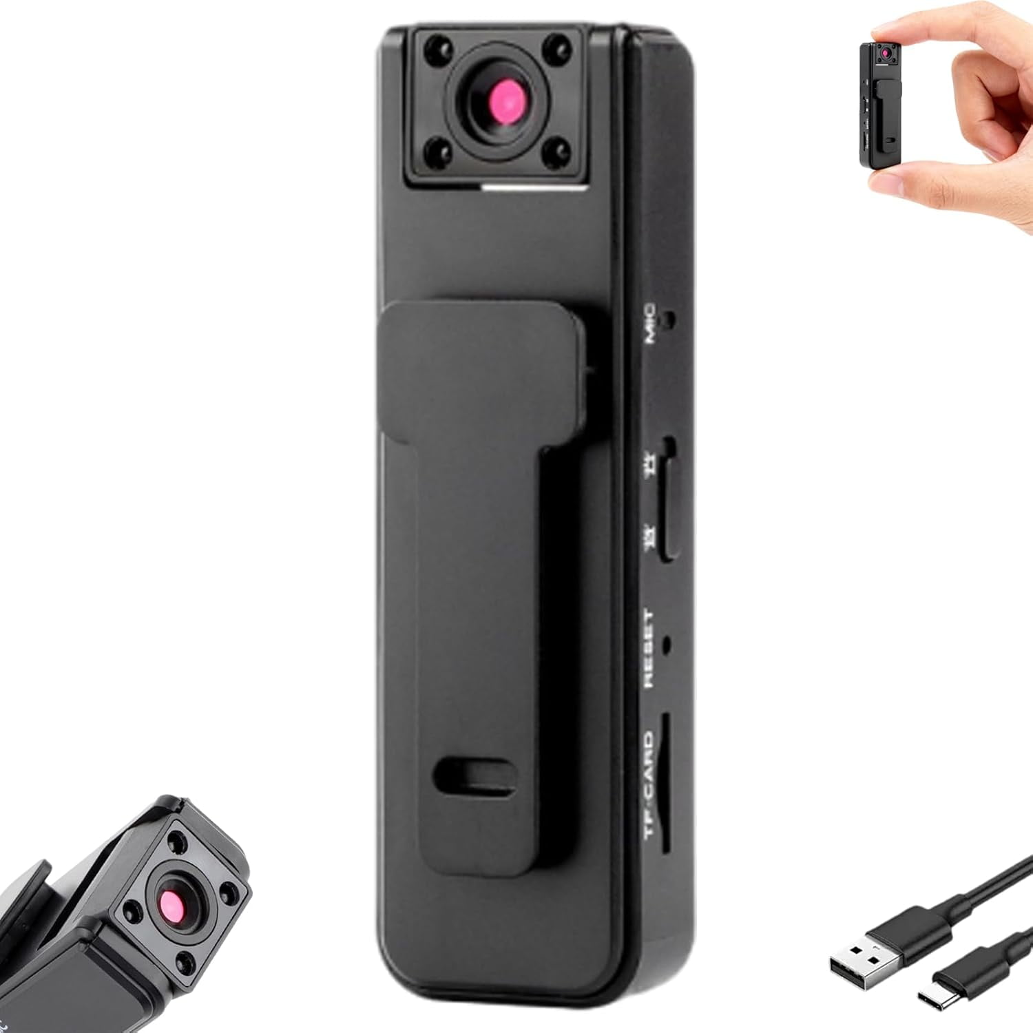 YEPOLERCE Ultra HD 2-in-1 Sports Camera with Video and Audio Recording, Mini Portable Pocket DV Cam for VLOG and Action Sports