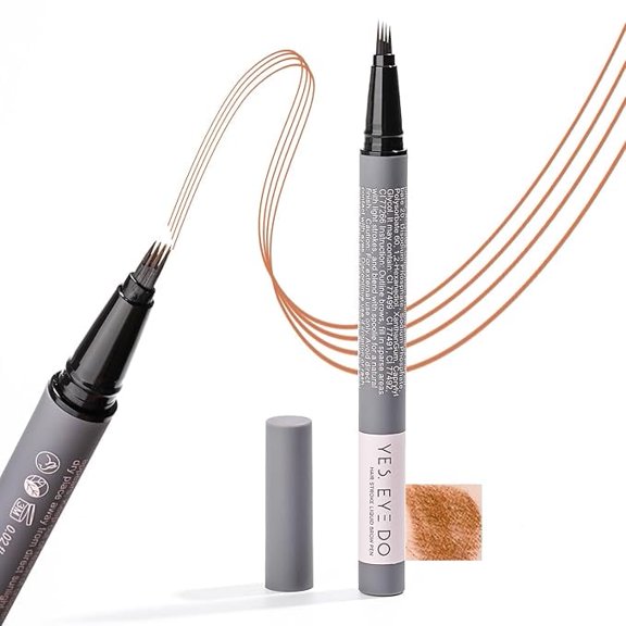 YES.EYE DO Blonde Eyebrow Pencil with 4-Prong Micro-Fork Tip - Delivers Defined, Sweat-Resistant, Smudge-Proof Brows, Engineered for Long-Lasting Natural Appearance(Soft Gold-Blonde)
