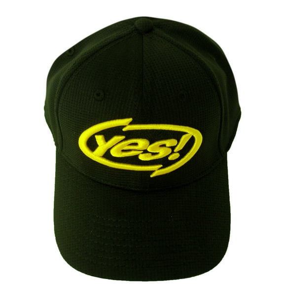 YES! Golf Fitted Hat 3930 (Black, Small/Medium) Mesh Cap NEW