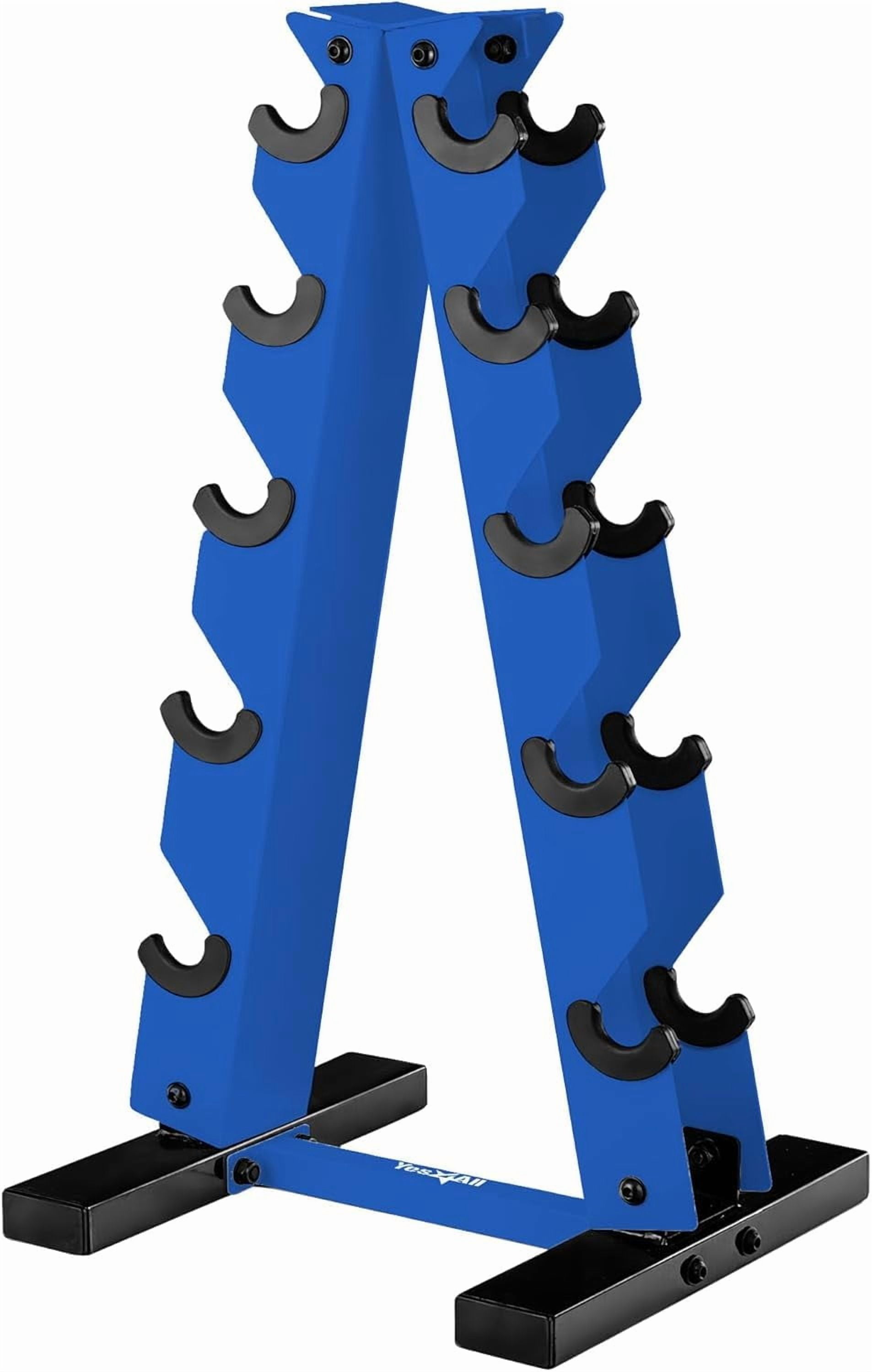 YES4ALL Dumbbell Rack Stand Only, 5 Tier A Frame Weight Rack for 5-25 LB Dumbbells