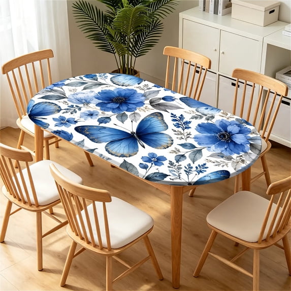 Table Cover Jpeg YESAD Elastic Tablecloth For Oval Tables, Waterproof Tablecover For Up ...