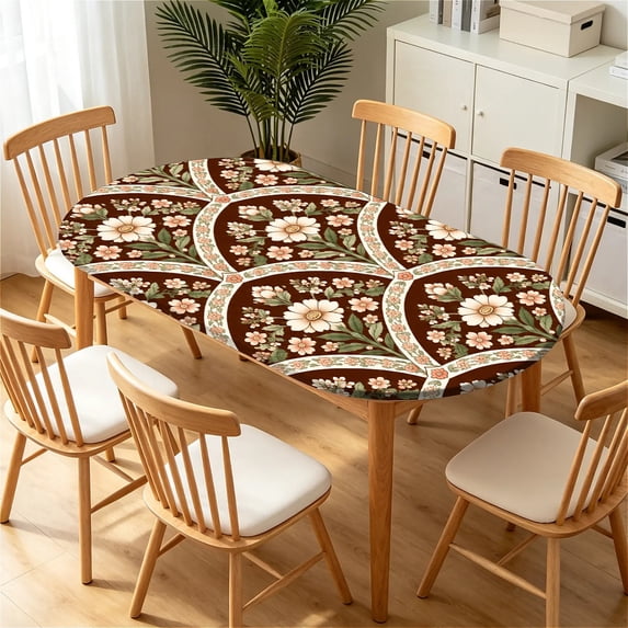 Table Cover Jpeg YESAD Elastic Tablecloth For Oval Tables, Waterproof Tablecover For Up ...