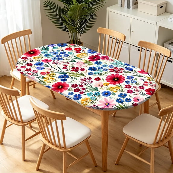 Table Cover Jpeg YESAD Elastic Tablecloth For Oval Tables, Waterproof Tablecover For Up ...