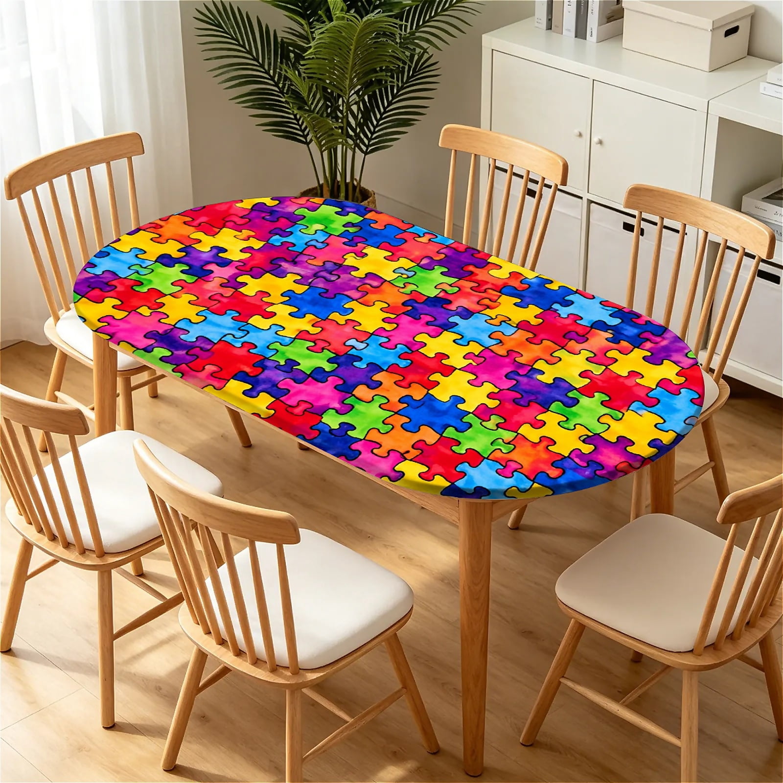 Table Cover Jpeg YESAD Elastic Tablecloth For Oval Tables, Waterproof Tablecover For Up ...