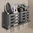 thumbnail image 1 of YESENT Aluminum Toothbrush Holder Self-adhesive Hanging Bracket Shower Toothbrush Razor Holder Suitable for Toothbrush, Toothpaste, Razor and Comb etc Bathroom Storage, 1 of 8