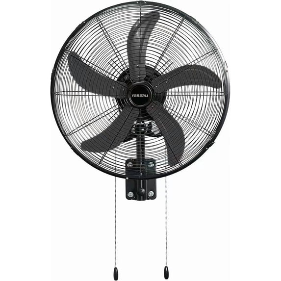 YESERLl 20 Inch Oscillating Wall Mount Fan, Wall Fan with 3 Speed ...