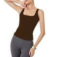 thumbnail image 1 of YESGG Women’s 2024 Square Neck Double Lined Tank Top Sleeveless,Summer Tops Basic Tight Shirts, 1 of 7