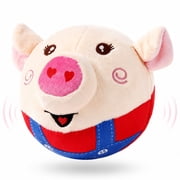 YESGIRL Rechargeable Interactive Dog Ball Toy with Sound, Bounce, Voice Recording and Washable Plush Cover