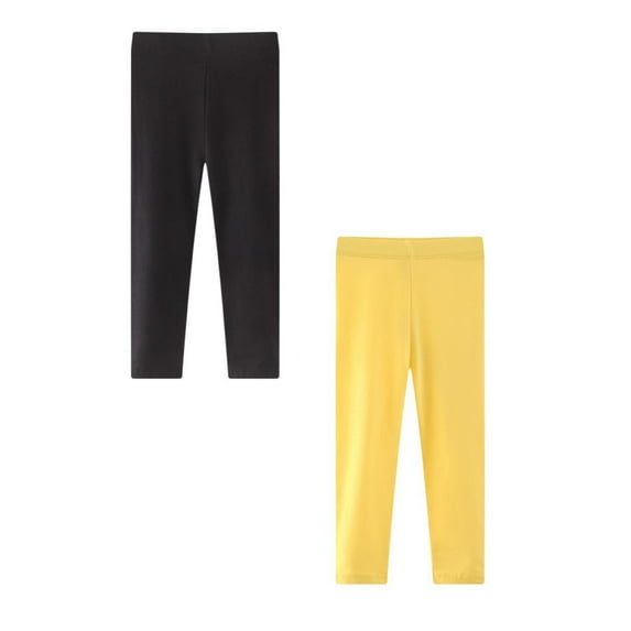 YESIMOLA 3Pcs Girls Leggings Little Girls Footless Leggings Tight Cotton Thin Leggings Toddler Baby Solid Stretch Trousers Legging Deals of The Day Clearance,B & F 4 Years