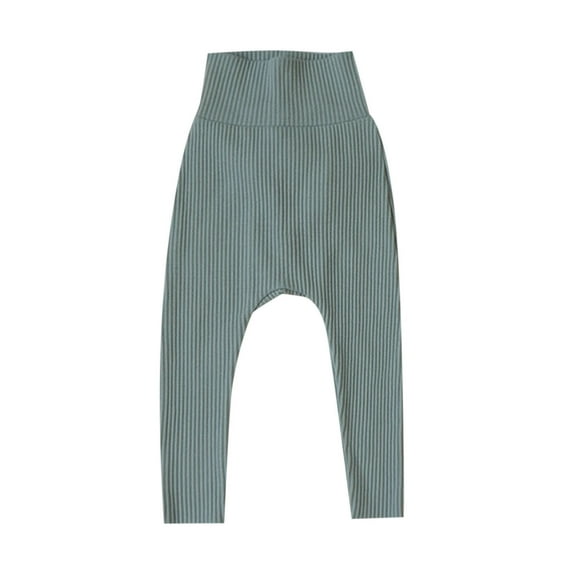 YESIMOLA Boys Pants Baby Girls Boys Solid Ribbed Cotton Summer Autumn Long Pants Clothes Toddler Girl Jeans Baby Girl Leggings Sky Blue 12-18 Months