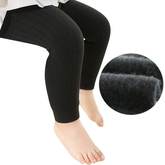 YESIMOLA Girls Leggings Baby Girls Soft Warm Winter Knitted Tights Cotton Toddler Tights Cute Animal Pattern Children Leggings Pantyhose Black 0-3 Months