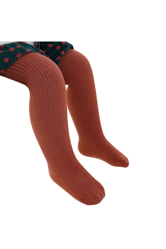 Girls Tights Toddler Kids Baby Girls Cotton Solid Warm Knit Leggings Pantyhose Stretchy Basic Pants Socks Pantihose for Winter Stocking Wine 2-4 Years