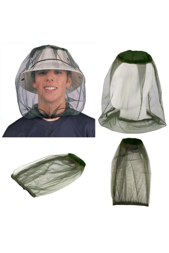 Safari Hat for Men Fishing Hat Outdoor Mosquito Net Hat UPF 50+ Sun Protection Boonie Hats for Men with Neck Flap Camping Hiking Hat,Green One Size