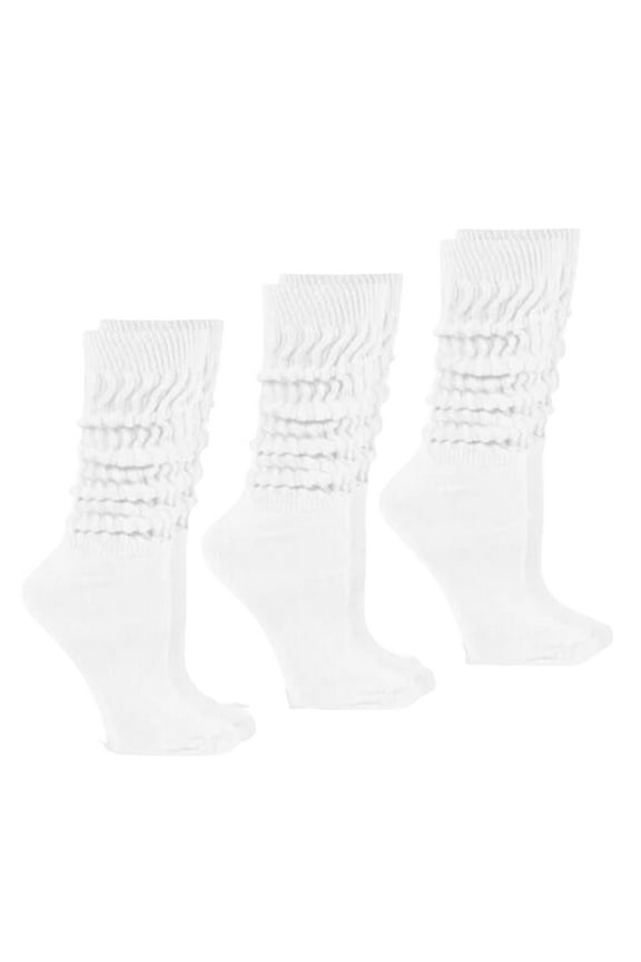 Slouch Socks for Women Socks Long Slouchy Socks for Girls Women Candy Colored Pile Stockings for Women Autumn Winter White One Size