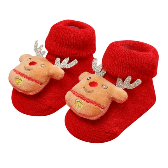 YESIMOLA Toddler Grip Socks Rattle Socks Christmas Socks Toddler Boys Girls Toddler Fuzzy Socks Soft Sole Non Slip Toddler Shoes Socks Princess Socks Floor Socks,B 0-12 Months