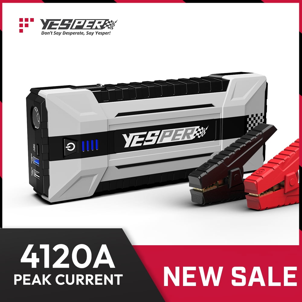 YESPER Car Jump Box ,4120A Peak Jump Box Starter For Car,ALL Gas and Up to 10.0L Diesel Engine, Powerful 12V Jump Pack With Power Bank/Quick Charge/LED Light
