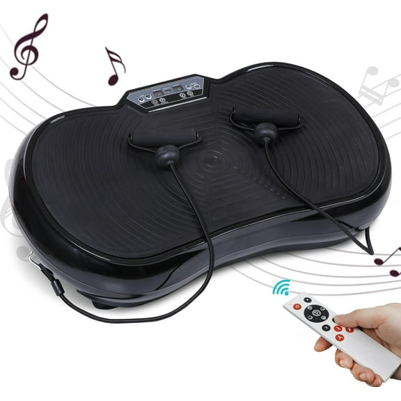 YESSW Pro Vibration Plate Exercise Machine - Whole Body Workout Vibration Fitness Platform Fit Massage Workout Trainer w/Loop Bands + Bluetooth + Remote, 99 Levels