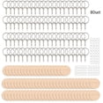 thumbnail image 1 of YESTUNE 50 Pcs Blank Wooden Key Chain Round Key Chain Tags Wood Keychains Key Ring for DIY Craft, 1 of 13