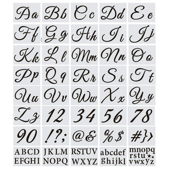 YESTUNE 8.3 Alphabet Stencils (40 Count)