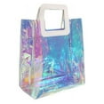 thumbnail image 1 of YESTUNE Clear Tote Bag Holographic Rainbow Work Shopping Bag Multi-Use Shoulder Handbag, 1 of 13