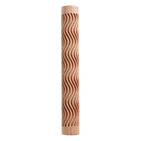 YESTUNE Embossing Rolling Pin Christmas Theme Pattern Engraved Wooden 3D Roller for Embossed Pastry Fondant Cake Dough Kitchen