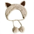 thumbnail image 1 of YESTUNE Fox Hat Cat Beanie Kitty Headband Cute Crochet Knitted Headband Outdoors Big Ear Fox Cap Cat Hat Kitty Earflap, 1 of 19