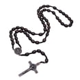 thumbnail image 1 of YESTUNE Jesus Wooden Prayer Beads Catholic Religious Wall Rosary Necklace Jewelry Gifts, 1 of 10