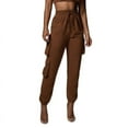 thumbnail image 1 of YESTUNE Women High Waist Jogger Cargo Pants Drawstring Solid Loose Pockets Sweatpants, 1 of 19