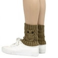 thumbnail image 1 of YESTUNE Women Winter Cable Knit Leg Warmers Cute Owl Eyes Boot Cuff Topper Ankle Socks, 1 of 19