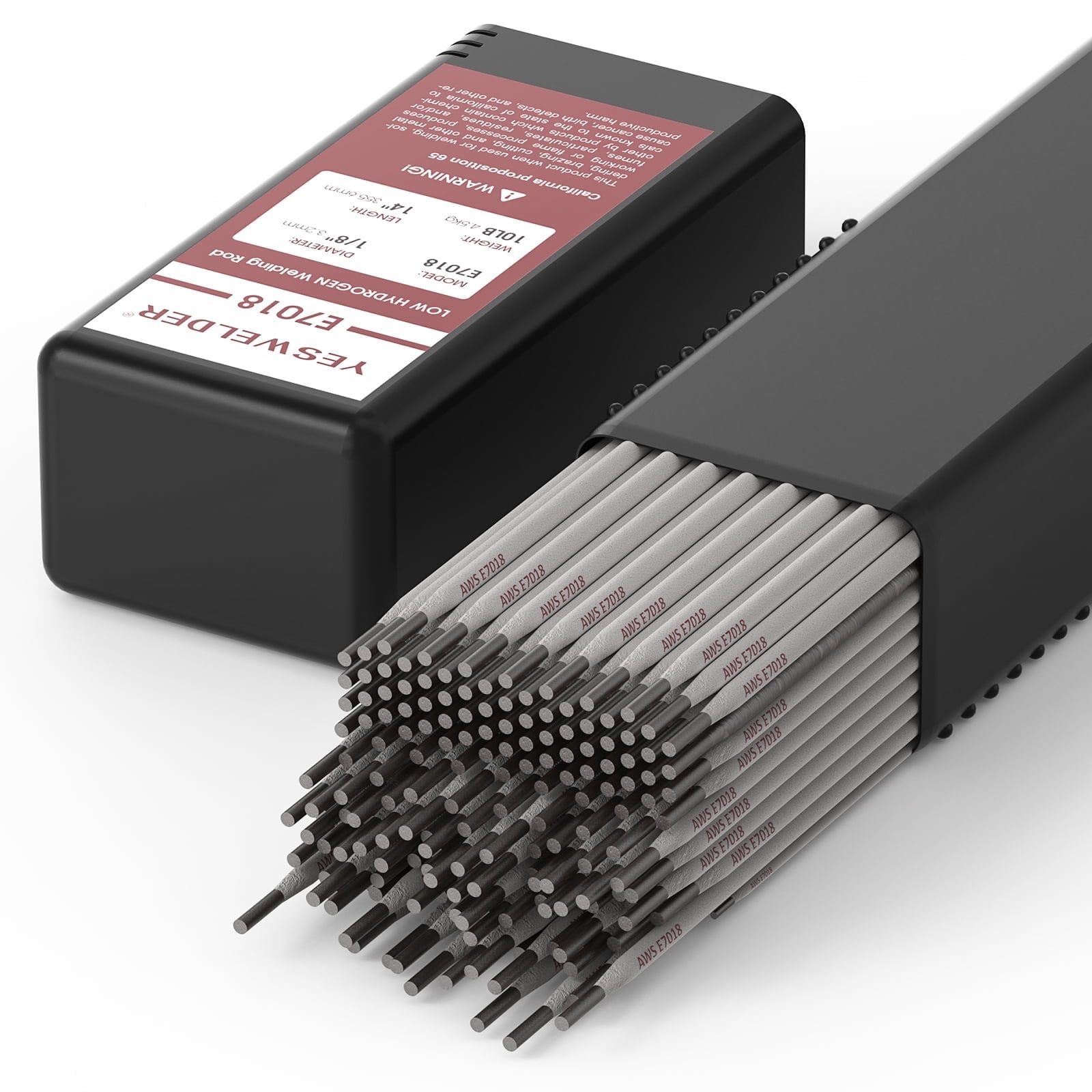 YESWELDER E7018 Stick Welding Electrodes, 1/8" Low Hydrogen Carbon Steel Rods, 10LB